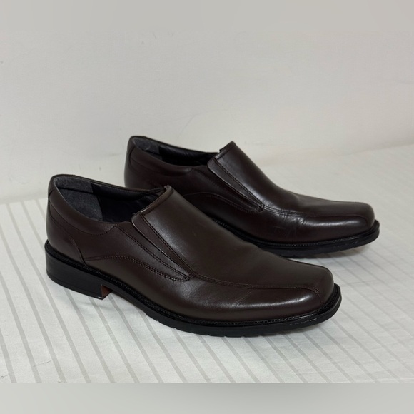 Franco Fortini Keith leather brown men's loafers dress shoes slip-on size 12M - Picture 2 of 14